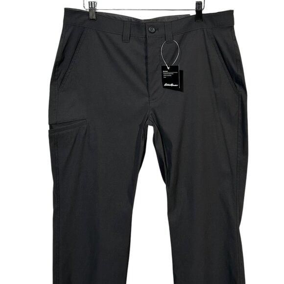 Eddie Bauer Men’s Nylon Tech Pants Size 34x30 34X32 Dark Gray Stretch Casual - Picture 2 of 11